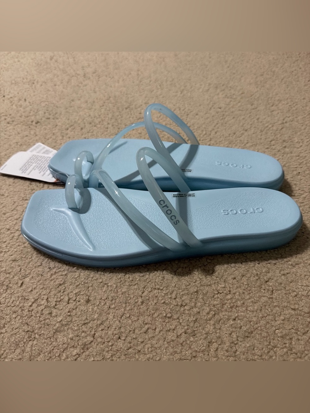 Crocs Women's Size 10 Miami Jelly Toe Loop Sandals Slip Ons Flats 212865-5DZ NEW